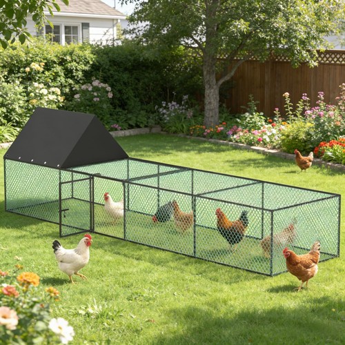 Chicken coop run walk chook - chicken, in