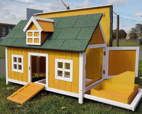 Chicken coop run hen house - run,