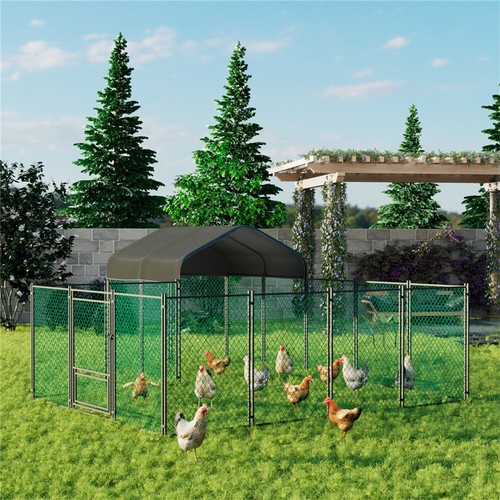 Metal chicken coop cage run - chicken,